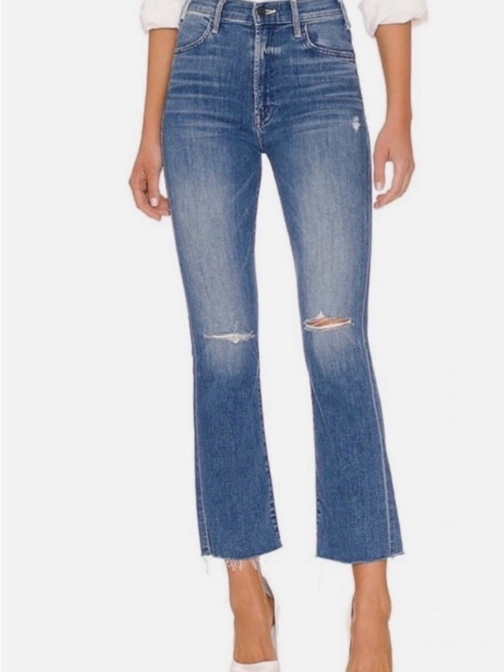 MOTHER the hustler ankle fray jeans can’t stop staring size 23